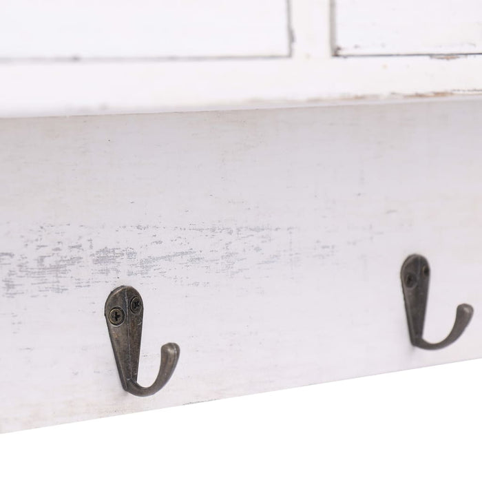 Cuier de perete, alb, 50 x 10 x 34 cm, lemn - WALTI WALTI