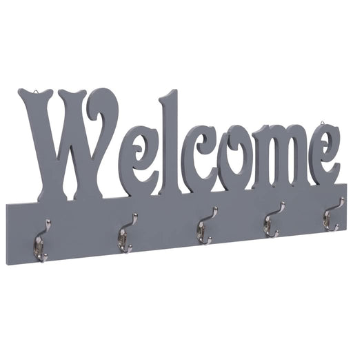 Cuier de perete WELCOME, gri, 74 x 29,5 cm - WALTI WALTI