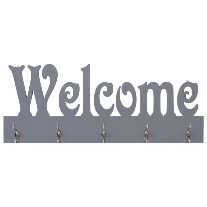 Cuier de perete WELCOME, gri, 74 x 29,5 cm - WALTI WALTI
