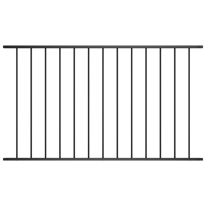Panou de gard Woerden din oțel vopsit în câmp electrostatic, 1,7 x 0,75 m, negru WALTI
