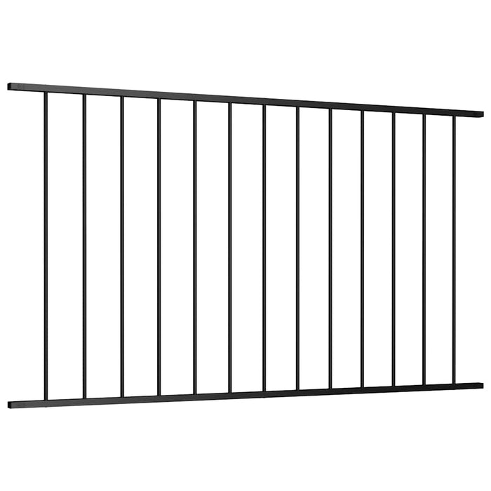 Panou de gard Woerden din oțel vopsit în câmp electrostatic, 1,7 x 0,75 m, negru WALTI