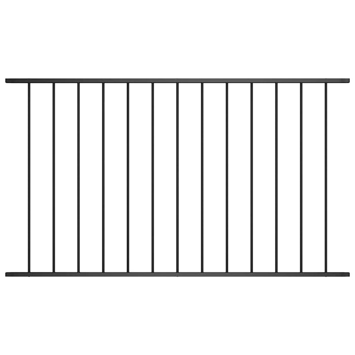 Panou de gard Woerden din oțel vopsit în câmp electrostatic, 1,7x1,17 m, negru WALTI