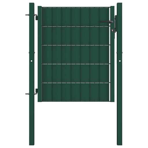 Poartă de gard din PVC și oțel, verde, 100x81 cm - WALTI WALTI