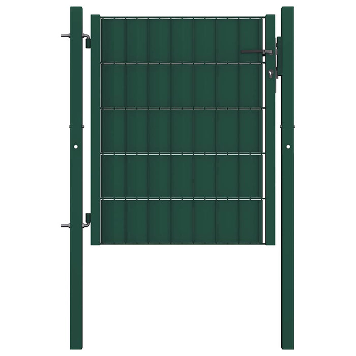 Poartă de gard din PVC și oțel, verde, 100x100 cm - WALTI WALTI