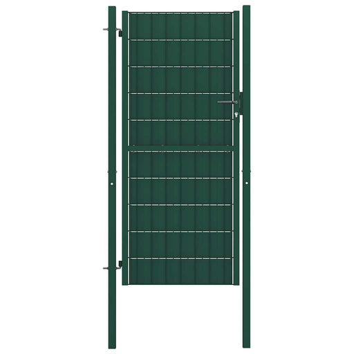 Poartă de gard din PVC și oțel, verde, 100x124 cm - WALTI WALTI