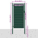 Poartă de gard din PVC și oțel, verde, 100x124 cm - WALTI WALTI