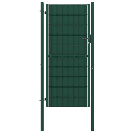 Poartă de gard din PVC și oțel, verde, 100x204 cm - WALTI WALTI