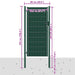 Poartă de gard din PVC și oțel, verde, 100x204 cm - WALTI WALTI