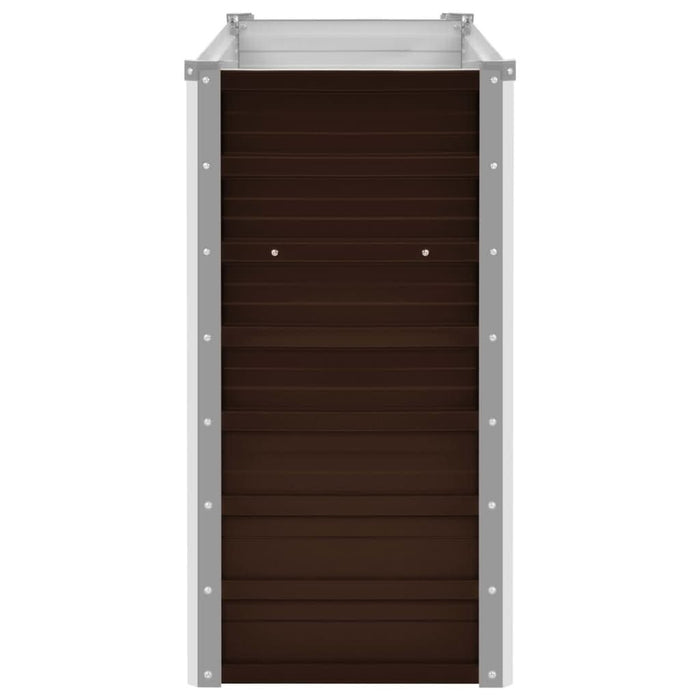 Strat înălțat de grădină, maro, 100x40x77 cm, oțel galvanizat - WALTI WALTI