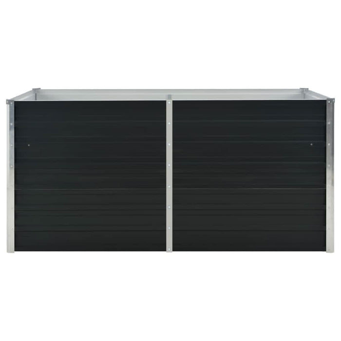 Strat înălțat de grădină antracit 160x80x77 cm oțel galvanizat - WALTI WALTI