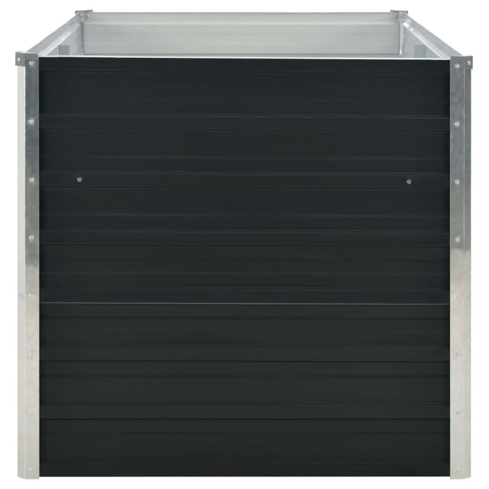 Strat înălțat de grădină antracit 160x80x77 cm oțel galvanizat - WALTI WALTI