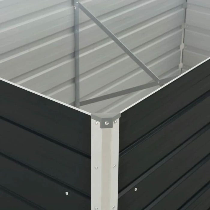 Strat înălțat de grădină antracit 160x80x77 cm oțel galvanizat - WALTI WALTI
