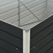 Strat înălțat de grădină antracit 160x80x77 cm oțel galvanizat - WALTI WALTI