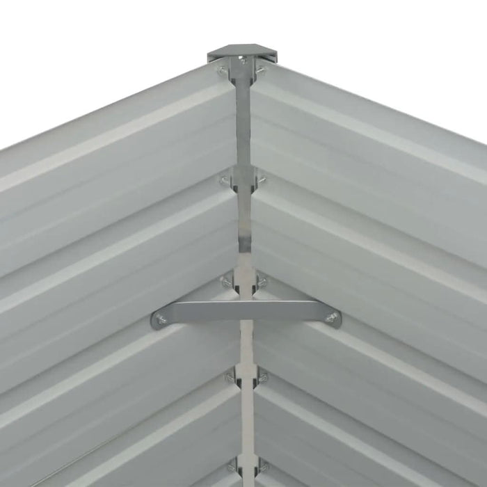 Strat înălțat de grădină antracit 160x80x77 cm oțel galvanizat - WALTI WALTI