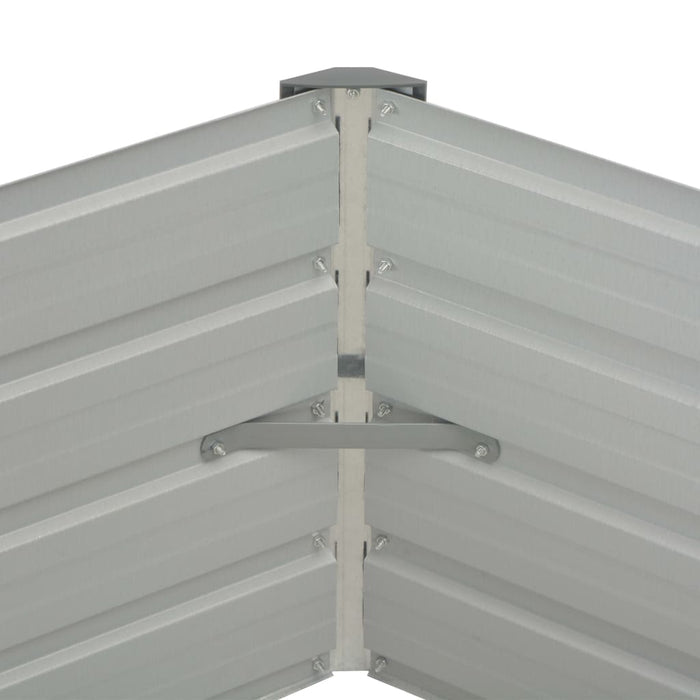 Strat înălțat de grădină antracit 129x129x45 cm oțel galvanizat - WALTI WALTI