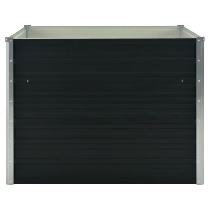 Strat înălțat de grădină antracit 100x100x77 cm oțel galvanizat - WALTI WALTI