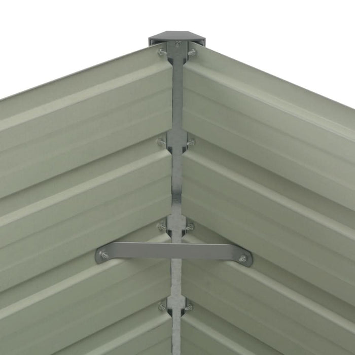 Strat înălțat de grădină antracit 100x100x77 cm oțel galvanizat - WALTI WALTI