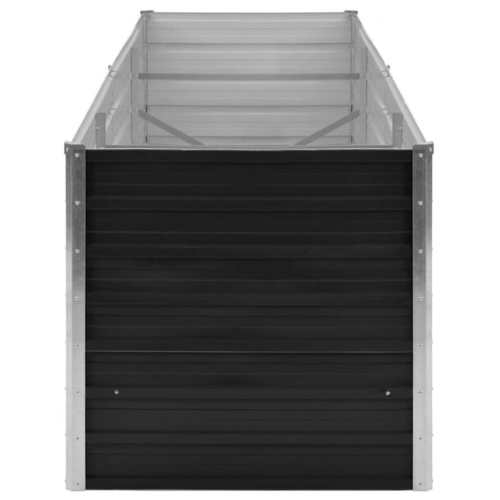 Strat înălțat de grădină antracit 240x80x77 cm oțel galvanizat - WALTI WALTI