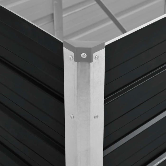 Strat înălțat de grădină antracit 240x80x77 cm oțel galvanizat - WALTI WALTI