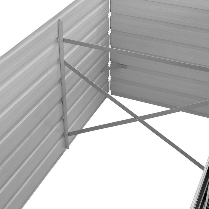Strat înălțat de grădină antracit 240x80x77 cm oțel galvanizat - WALTI WALTI