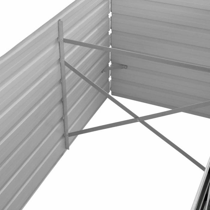 Strat înălțat de grădină antracit 240x80x45 cm oțel galvanizat - WALTI WALTI
