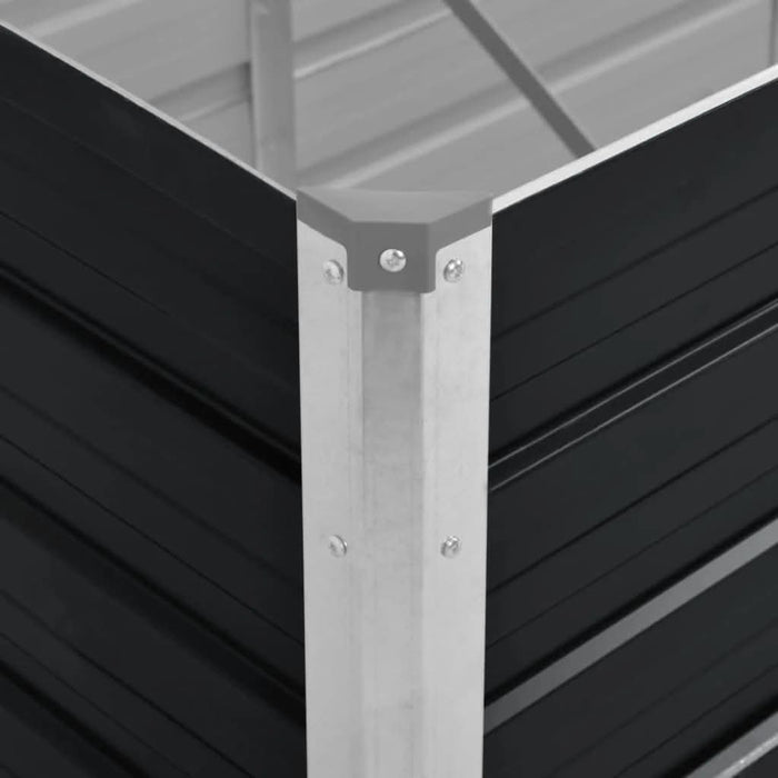 Strat înălțat de grădină antracit 240x80x45 cm oțel galvanizat - WALTI WALTI