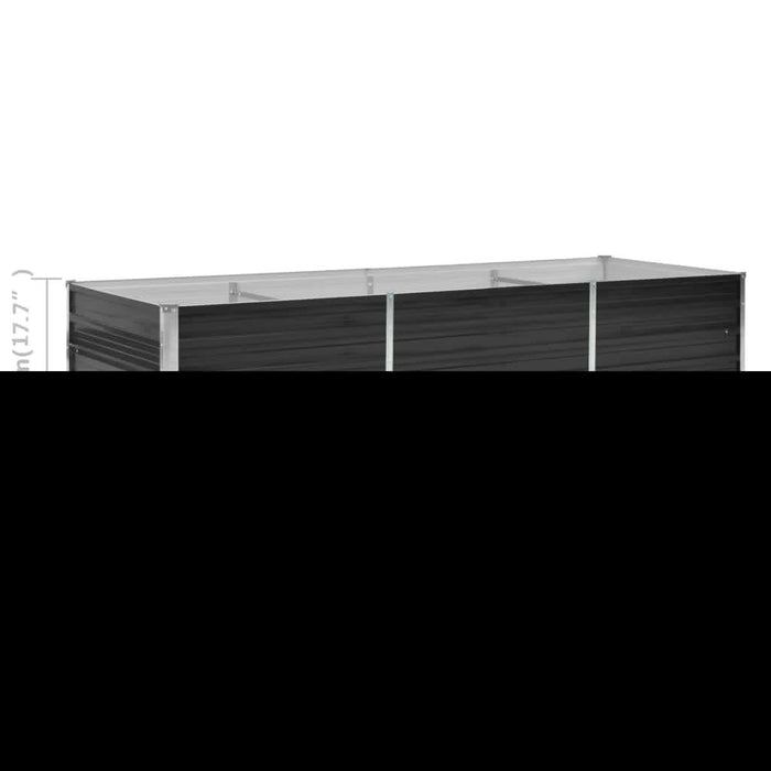 Strat înălțat de grădină antracit 240x80x45 cm oțel galvanizat - WALTI WALTI
