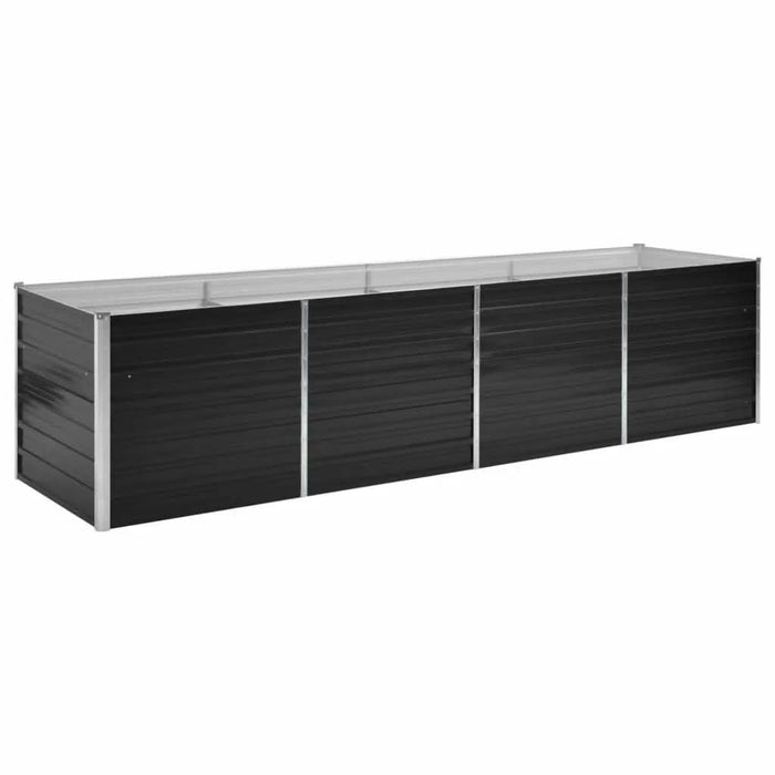 Strat înălțat de grădină antracit 320x80x77 cm oțel galvanizat - WALTI WALTI