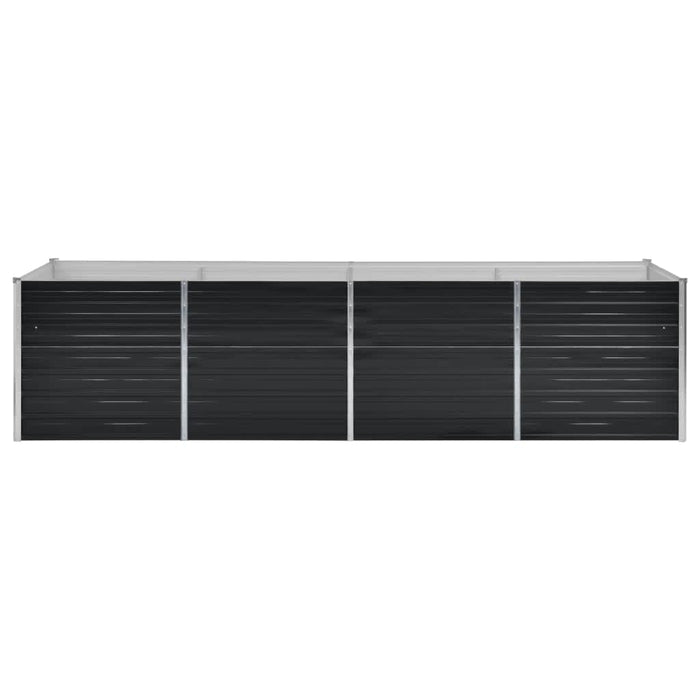 Strat înălțat de grădină antracit 320x80x77 cm oțel galvanizat - WALTI WALTI