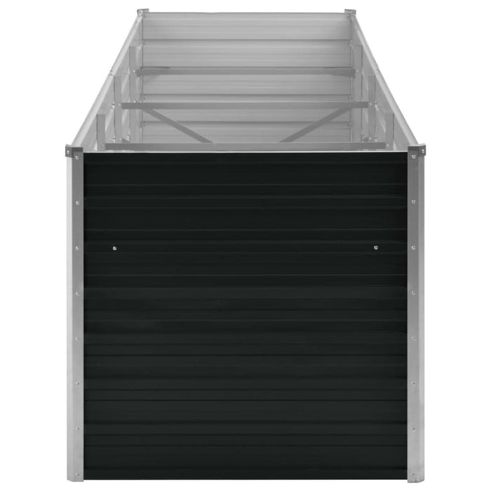 Strat înălțat de grădină antracit 320x80x77 cm oțel galvanizat - WALTI WALTI