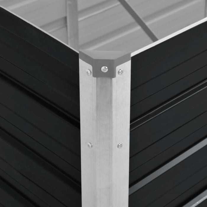 Strat înălțat de grădină antracit 320x80x77 cm oțel galvanizat - WALTI WALTI