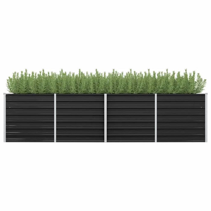 Strat înălțat de grădină antracit 320x80x77 cm oțel galvanizat - WALTI WALTI