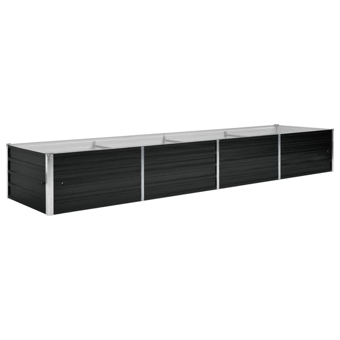Strat înălțat de grădină antracit 320x80x45 cm oțel galvanizat - WALTI WALTI