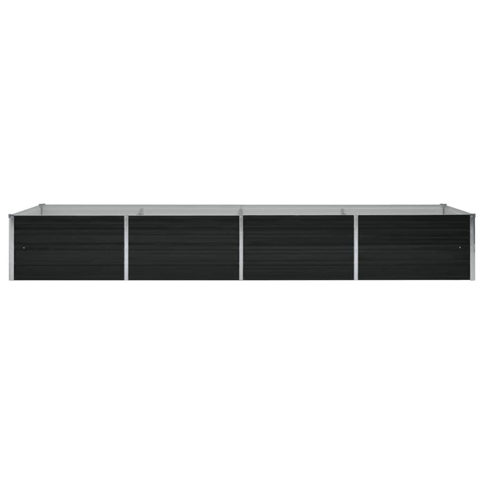Strat înălțat de grădină antracit 320x80x45 cm oțel galvanizat - WALTI WALTI