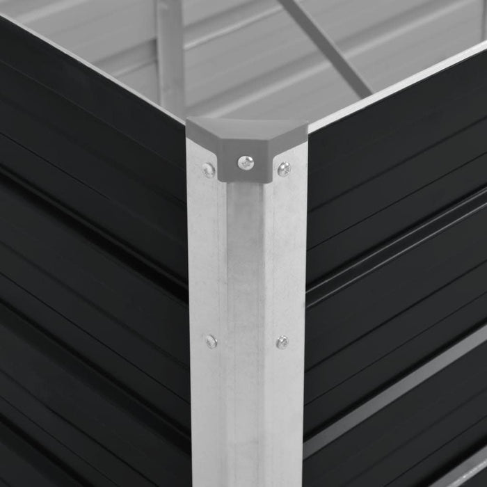 Strat înălțat de grădină antracit 320x80x45 cm oțel galvanizat - WALTI WALTI
