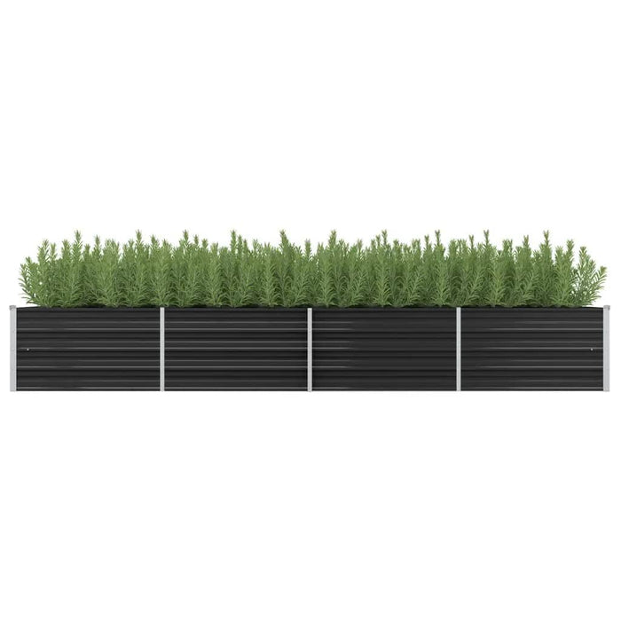 Strat înălțat de grădină antracit 320x80x45 cm oțel galvanizat - WALTI WALTI