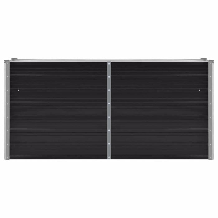 Strat înălțat de grădină antracit 160x40x77 cm oțel galvanizat - WALTI WALTI