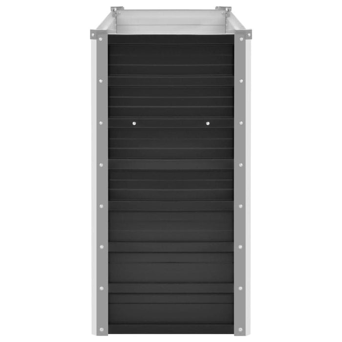 Strat înălțat de grădină antracit 160x40x77 cm oțel galvanizat - WALTI WALTI