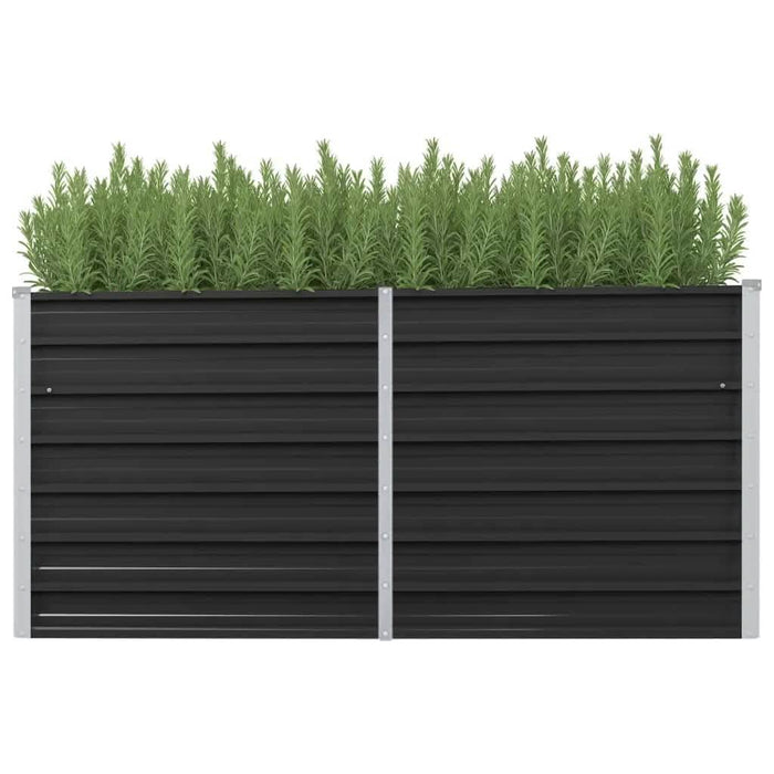 Strat înălțat de grădină antracit 160x40x77 cm oțel galvanizat - WALTI WALTI