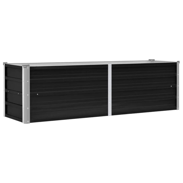 Strat înălțat de grădină antracit 160x40x45 cm oțel galvanizat - WALTI WALTI