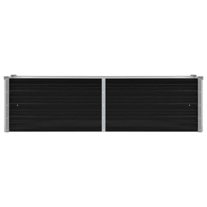 Strat înălțat de grădină antracit 160x40x45 cm oțel galvanizat - WALTI WALTI