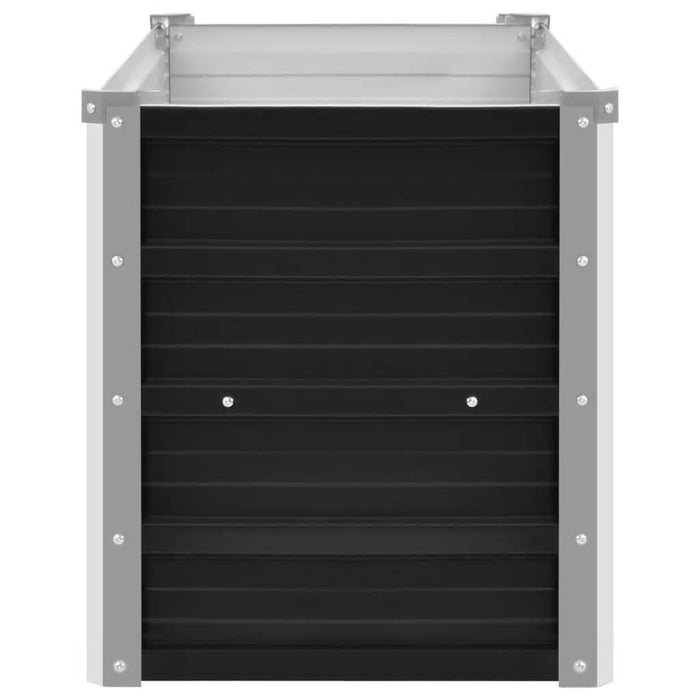 Strat înălțat de grădină antracit 160x40x45 cm oțel galvanizat - WALTI WALTI