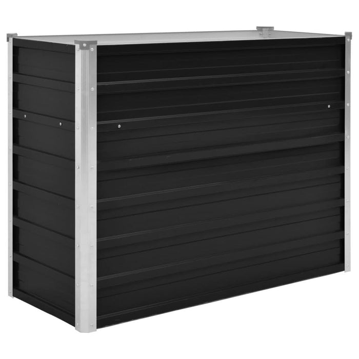 Strat înălțat de grădină antracit 100x40x77 cm oțel galvanizat - WALTI WALTI