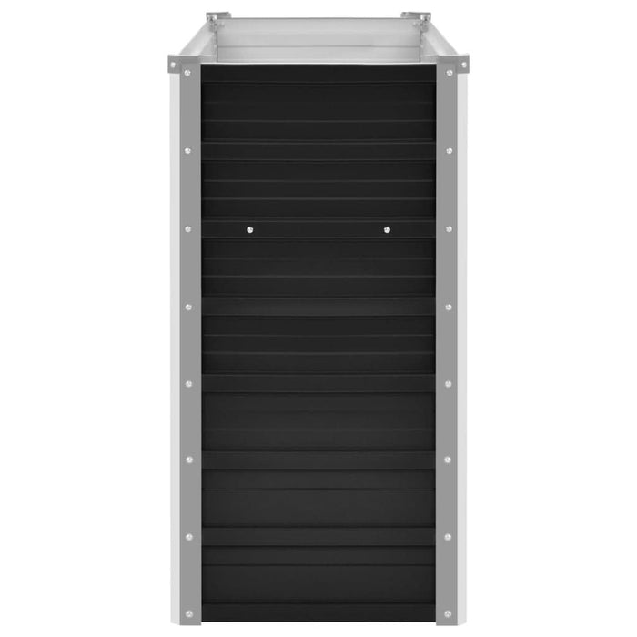 Strat înălțat de grădină antracit 100x40x77 cm oțel galvanizat - WALTI WALTI