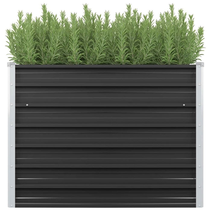 Strat înălțat de grădină antracit 100x40x77 cm oțel galvanizat - WALTI WALTI