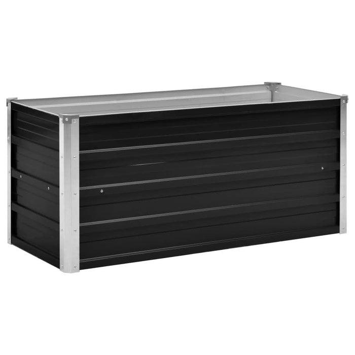 Strat înălțat de grădină antracit 100x40x45 cm oțel galvanizat - WALTI WALTI