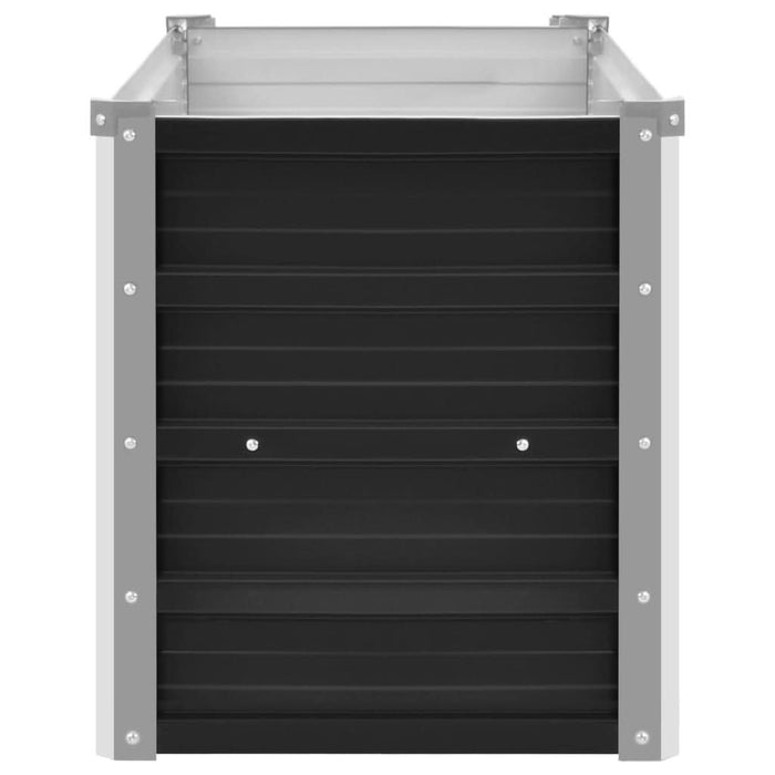 Strat înălțat de grădină antracit 100x40x45 cm oțel galvanizat - WALTI WALTI