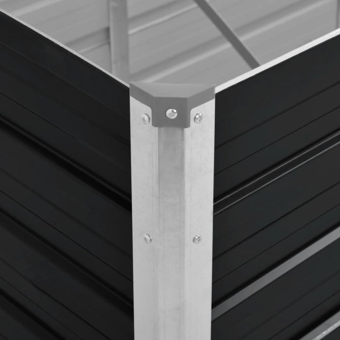 Strat înălțat de grădină antracit 100x40x45 cm oțel galvanizat - WALTI WALTI