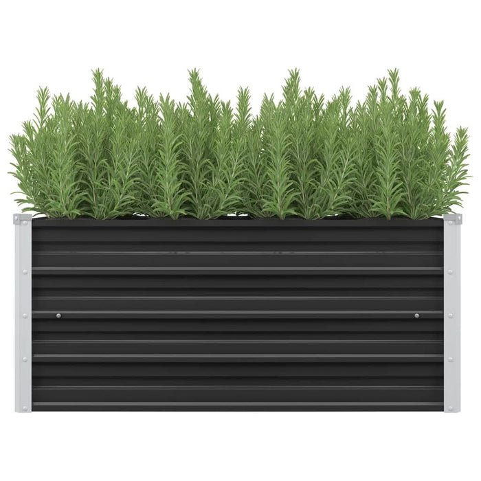 Strat înălțat de grădină antracit 100x40x45 cm oțel galvanizat - WALTI WALTI