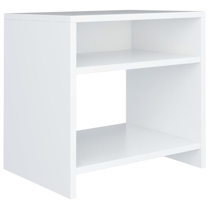 Noptiere, 2 buc., alb, 40x30x40 cm, lemn prelucrat - WALTI WALTI
